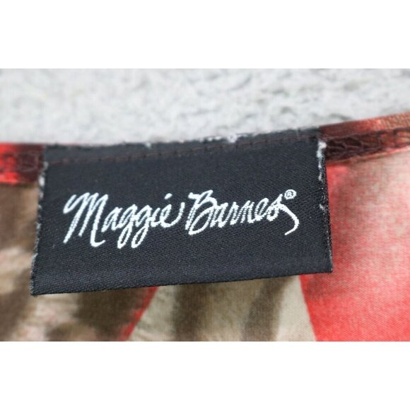 Maggie Barnes 3/4 Sleeve Silky Top-Size 2X-Animal Print - Picture 5 of 10